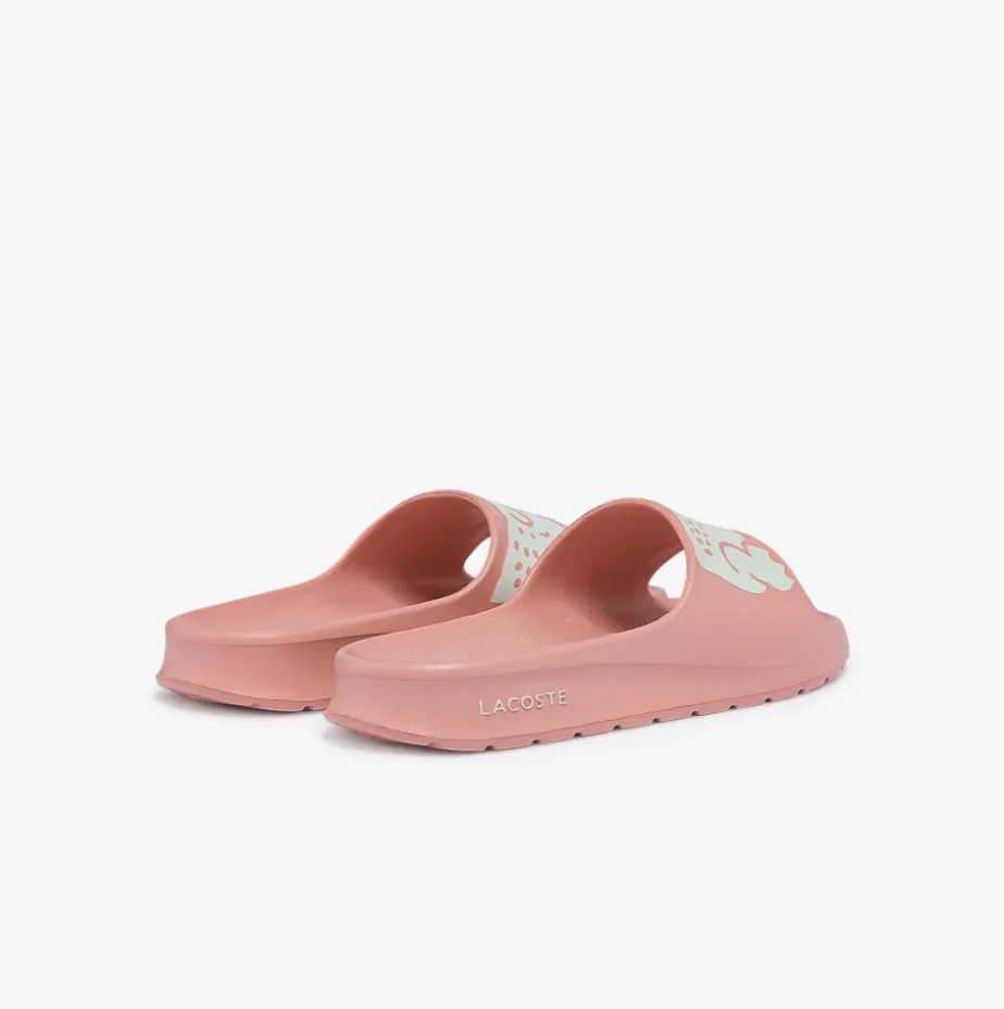 Lacoste Womens Croco 2.0 Synthetic Print Slides