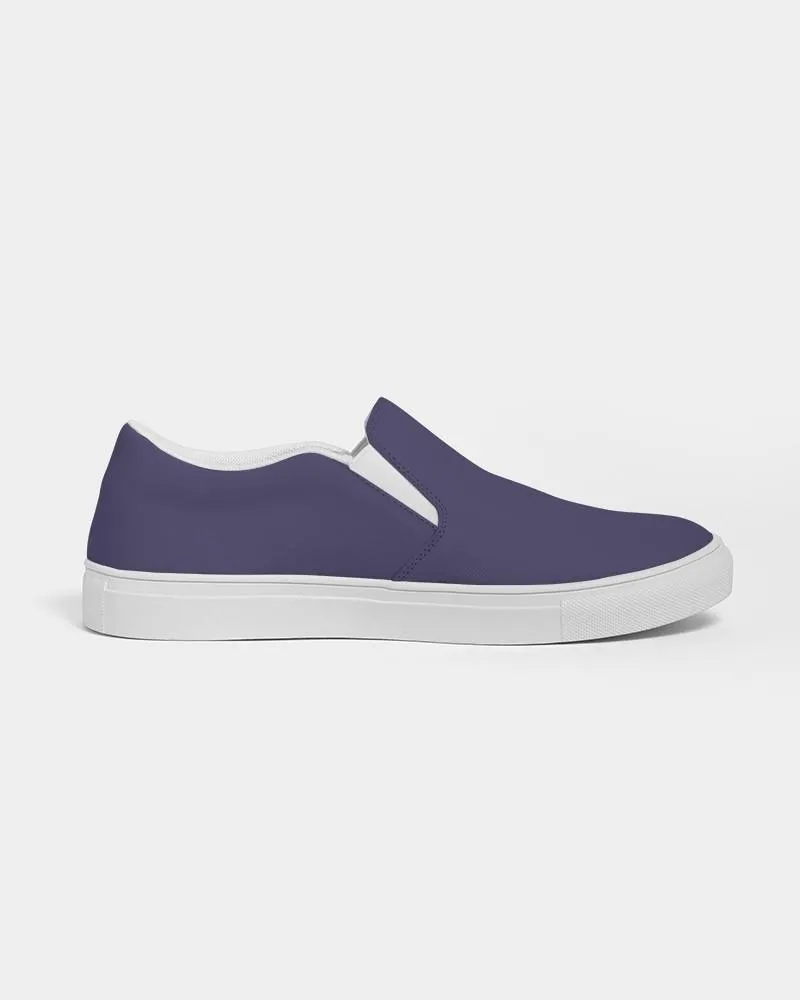 Medium Dark Blue Slip-On Canvas Sneakers | Men's | Medium Dark Pastel Blue | C60M60Y0K60