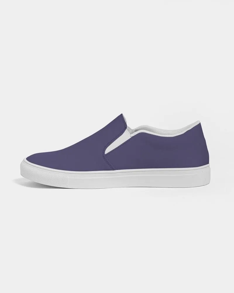 Medium Dark Blue Slip-On Canvas Sneakers | Men's | Medium Dark Pastel Blue | C60M60Y0K60