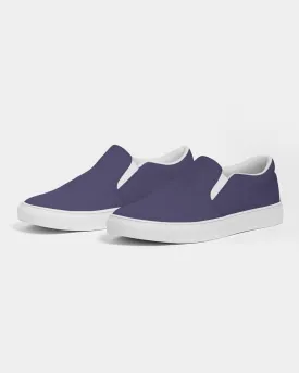 Medium Dark Blue Slip-On Canvas Sneakers | Men's | Medium Dark Pastel Blue | C60M60Y0K60