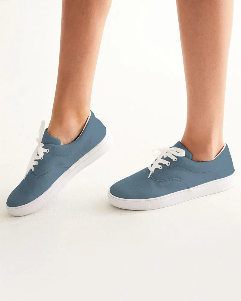 Medium Dark Cyan Women's Canvas Sneakers | Women's | Medium Dark Pale Pastel Cyan | C30M0Y0K60