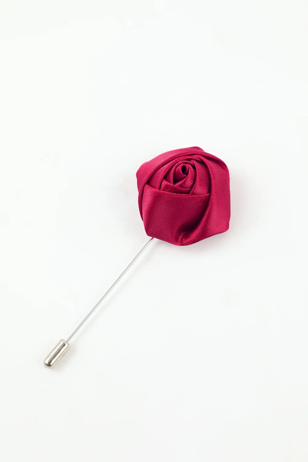 Men's Fuchsia 5-Piece Accessory Set Tie and Bow Tie Pocket Square Flower Lapel Pin Tie Clip