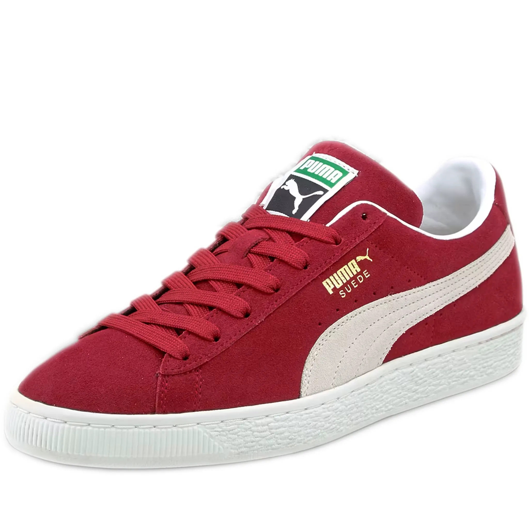 Men's Puma Suede Classic XXI Shoes - Cabernet/White