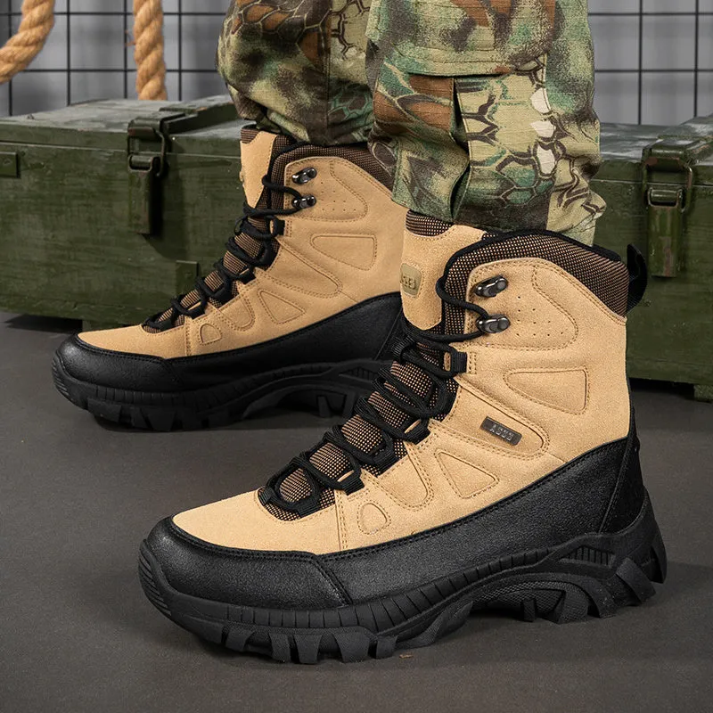 Men's winter new large size outdoor field training field training boots Hiking shoes Hiking shoes men's ankle boots