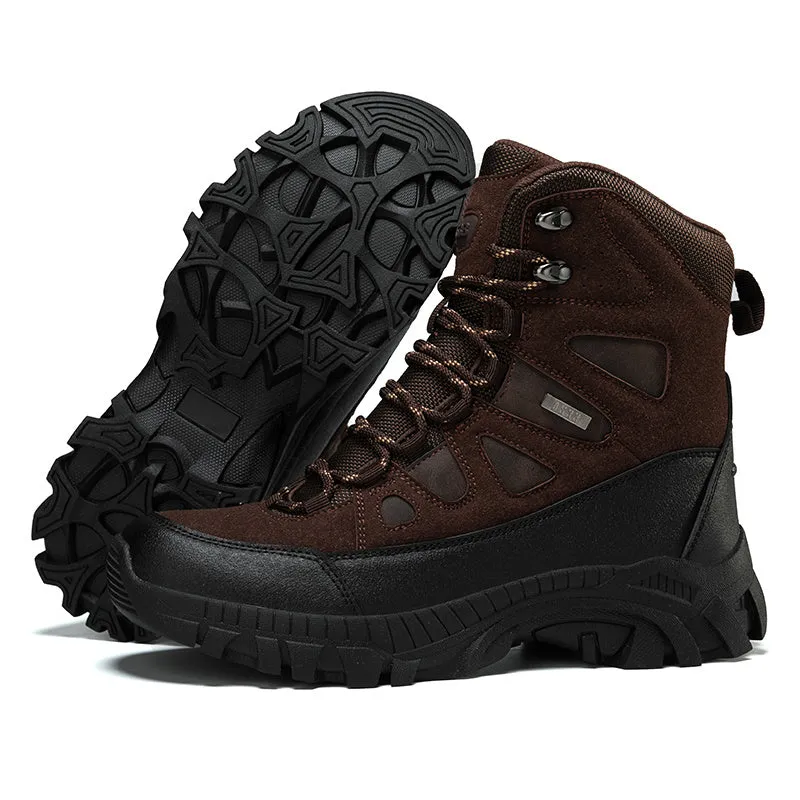 Men's winter new large size outdoor field training field training boots Hiking shoes Hiking shoes men's ankle boots