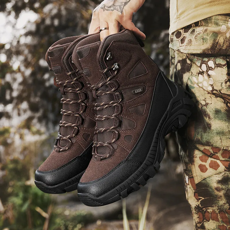 Men's winter new large size outdoor field training field training boots Hiking shoes Hiking shoes men's ankle boots