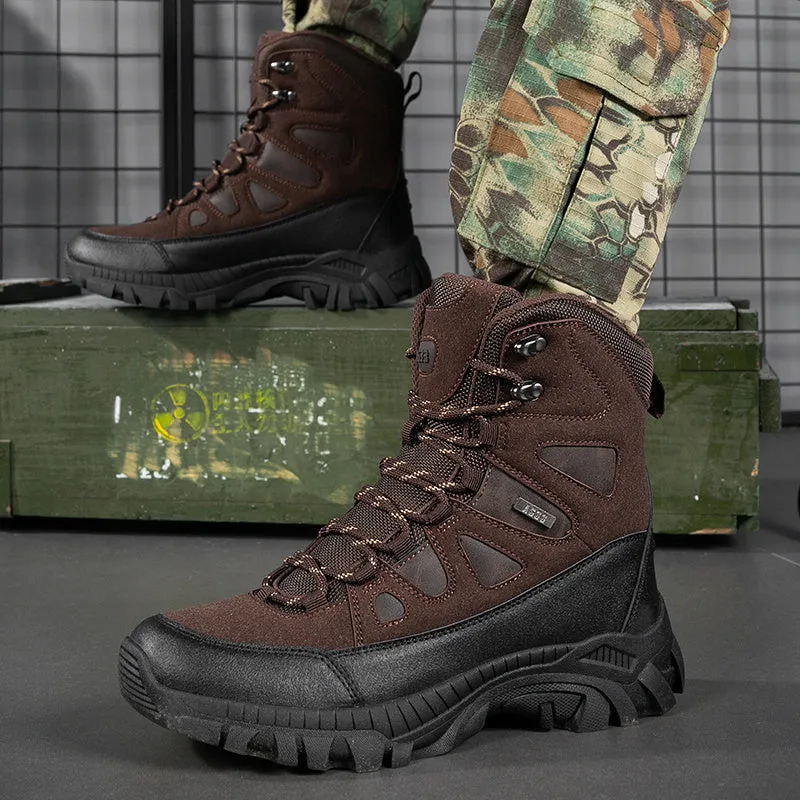 Men's winter new large size outdoor field training field training boots Hiking shoes Hiking shoes men's ankle boots