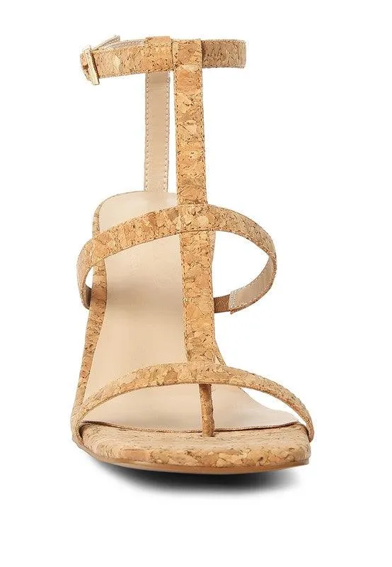 Mirabella Open Square Toe Block Heel Sandals