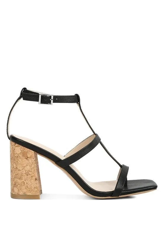 Mirabella Open Square Toe Block Heel Sandals