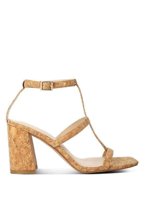 Mirabella Open Square Toe Block Heel Sandals