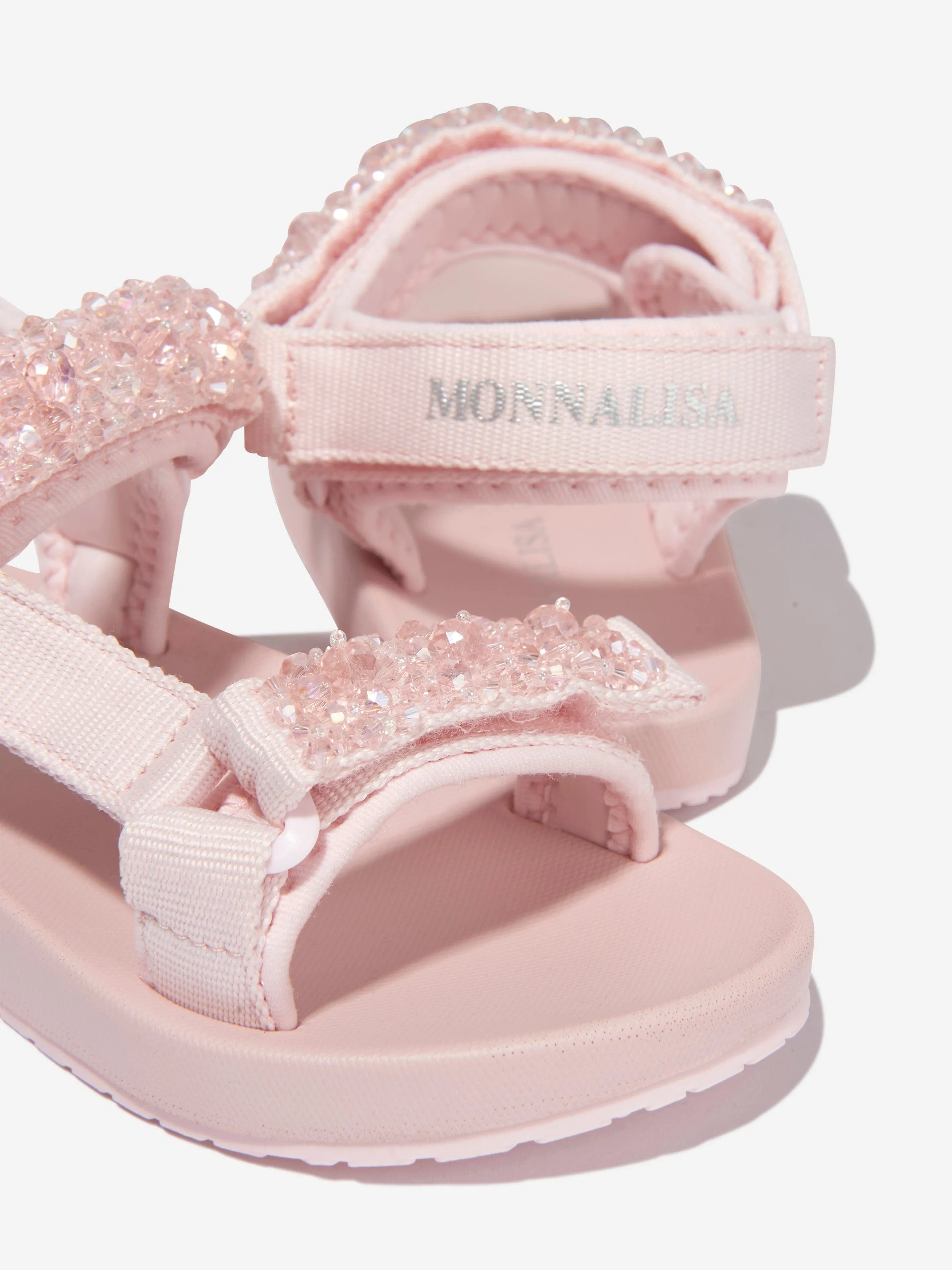 Monnalisa Girls Techno Soft Sandals in Pink