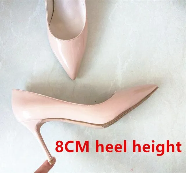 New 2017 High Quality Women Pumps Nude Color Sexy Basic Pointy Toe Stilettos High Heels Wedding Shoes Thin Heels Suede Shoes