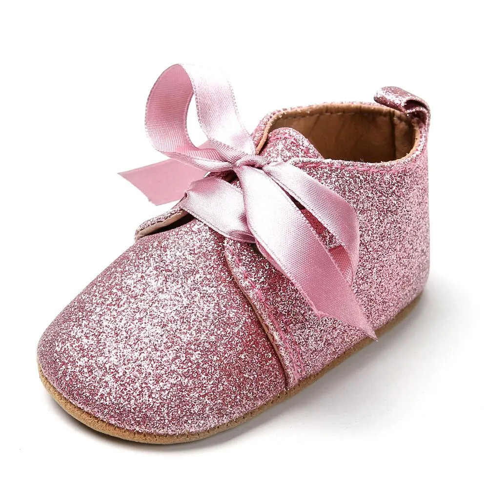 Newborn Baby Shoes Sparkly Soft Soled Baby Shoes 0-1Y Sequin Leopard Baby Shoes Wholesale