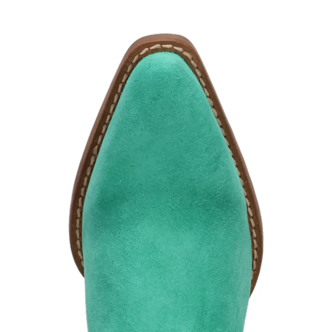 Online Exclusive | Dingo | Tapadero Suede Leather Bootie in Green ** PREORDER