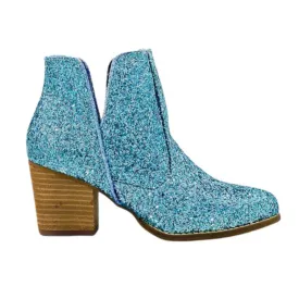 Online Exclusive | Fiera Glitter Booties in Blue