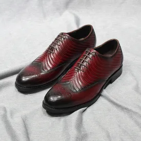 Oxford Lace-Up Genuine Leather Dress Shoes