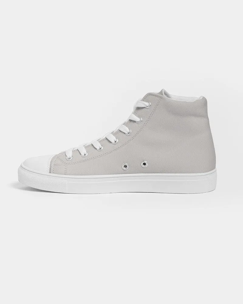 Pale Brown Women's High-top Canvas Sneakers | Women's | Light Muted Pale Brown | C10M10Y10K0