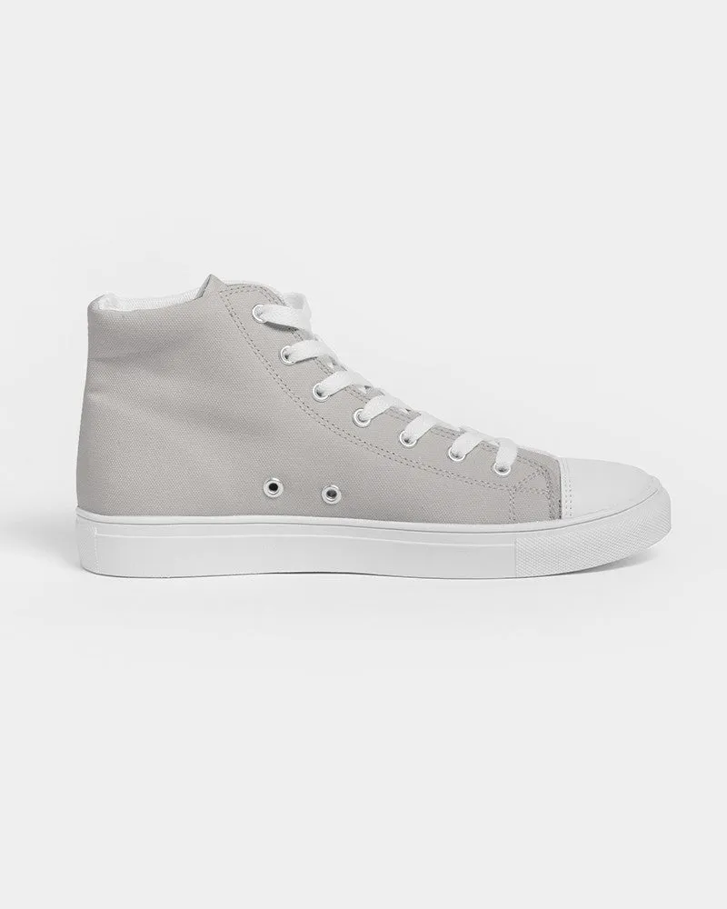 Pale Brown Women's High-top Canvas Sneakers | Women's | Light Muted Pale Brown | C10M10Y10K0