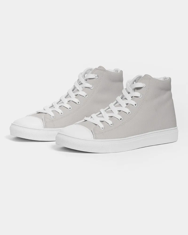 Pale Brown Women's High-top Canvas Sneakers | Women's | Light Muted Pale Brown | C10M10Y10K0