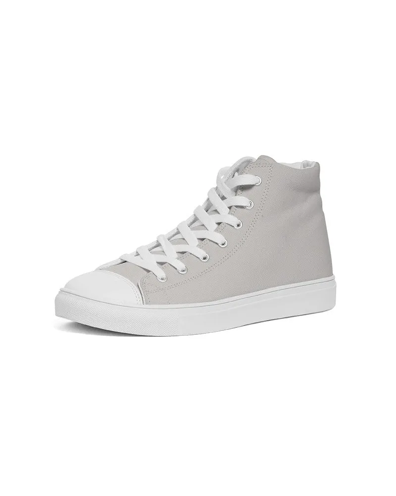 Pale Brown Women's High-top Canvas Sneakers | Women's | Light Muted Pale Brown | C10M10Y10K0