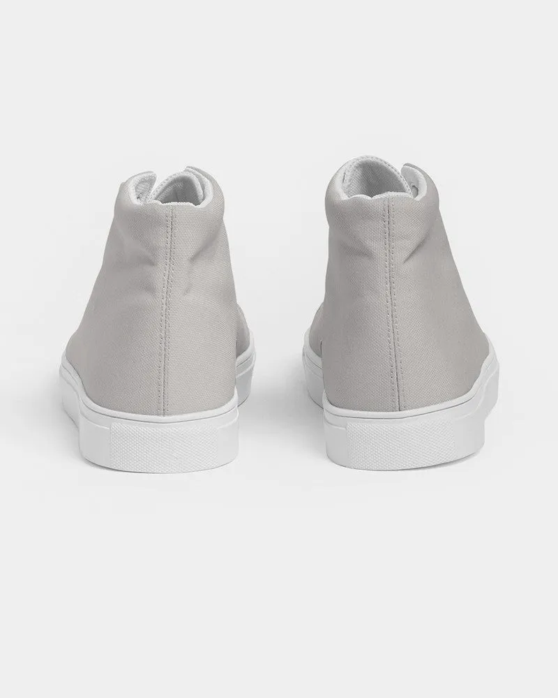 Pale Brown Women's High-top Canvas Sneakers | Women's | Light Muted Pale Brown | C10M10Y10K0