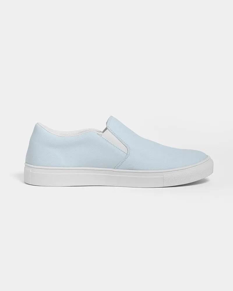 Pale Cyan Slip-On Canvas Sneakers | Women's | Bright Pale Cyan | C10M0Y0K0