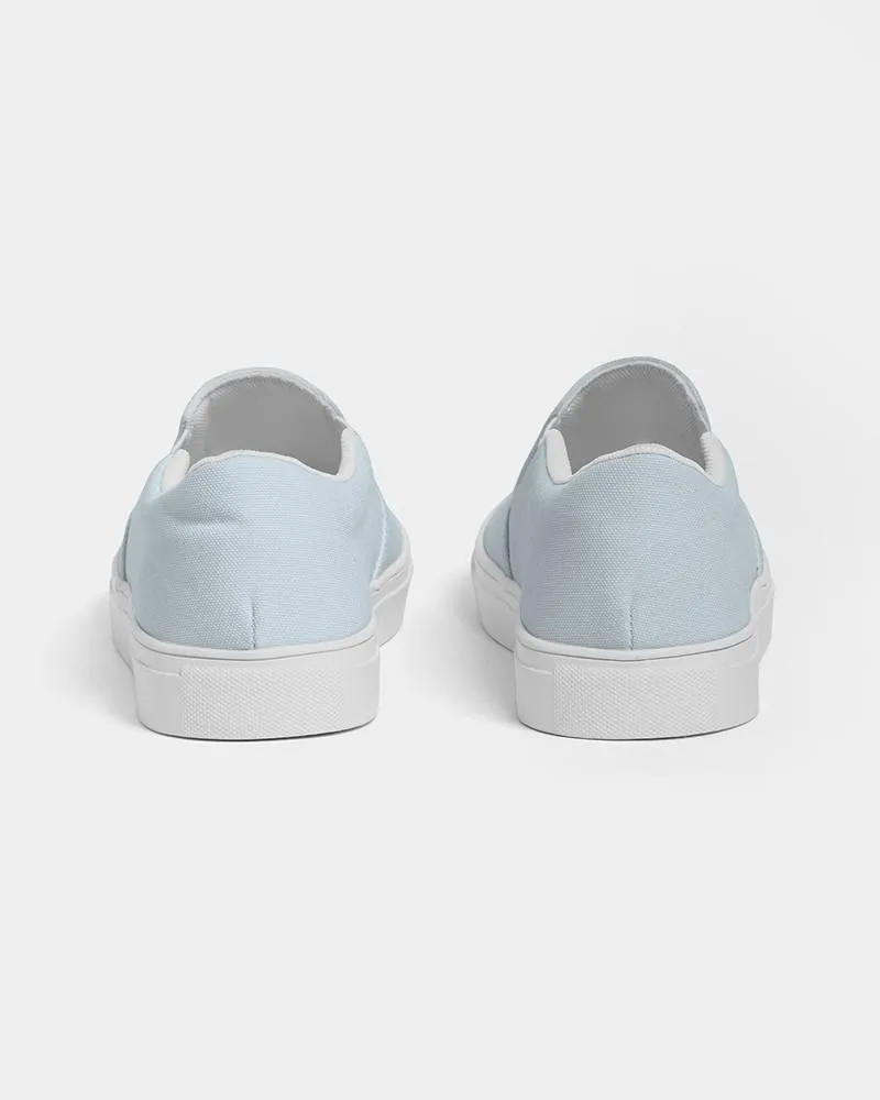 Pale Cyan Slip-On Canvas Sneakers | Women's | Bright Pale Cyan | C10M0Y0K0