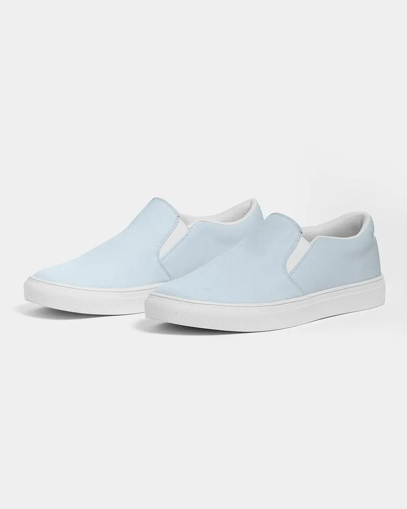 Pale Cyan Slip-On Canvas Sneakers | Women's | Bright Pale Cyan | C10M0Y0K0