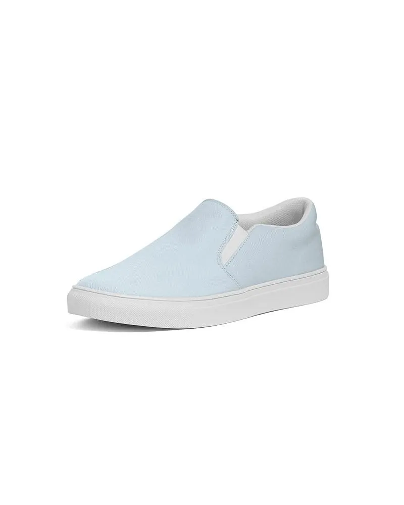 Pale Cyan Slip-On Canvas Sneakers | Women's | Bright Pale Cyan | C10M0Y0K0