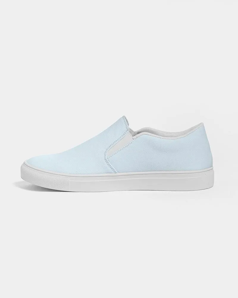 Pale Cyan Slip-On Canvas Sneakers | Women's | Bright Pale Cyan | C10M0Y0K0