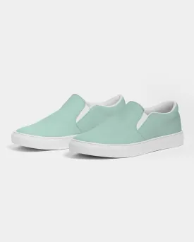 Pale Pastel Cool Green Slip-On Canvas Sneakers | Men's | Bright Pale Pastel Cool Green | C30M0Y22K0