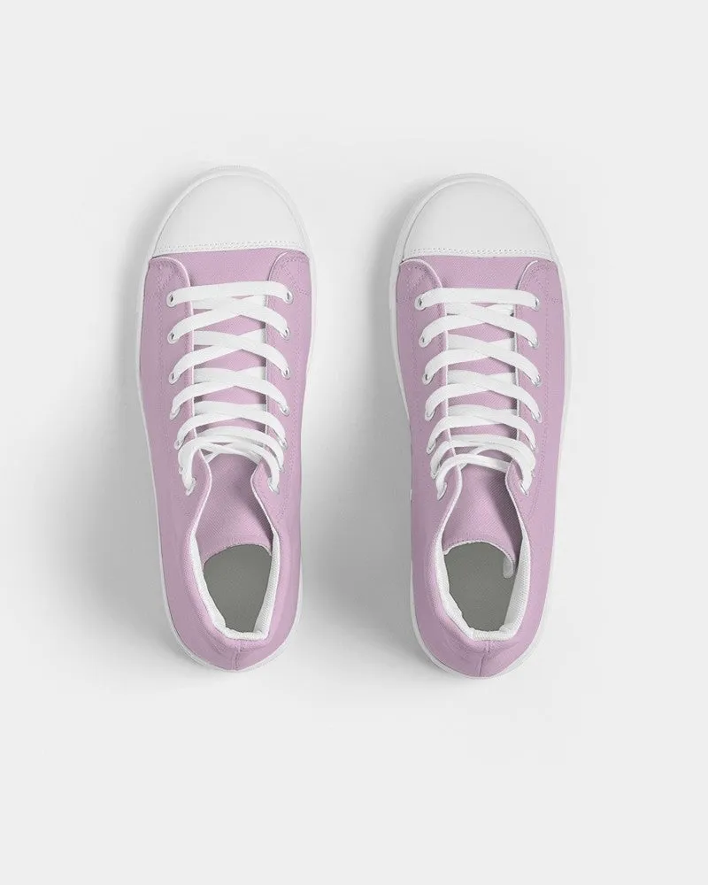 Pale Pastel Magenta Purple Women's High-top Canvas Sneakers | Women's | Bright Pale Pastel Magenta Purple | C8M30Y0K0