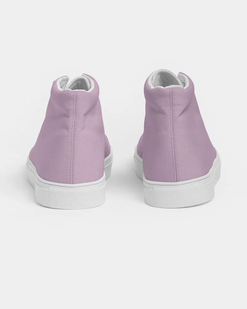 Pale Pastel Magenta Purple Women's High-top Canvas Sneakers | Women's | Bright Pale Pastel Magenta Purple | C8M30Y0K0