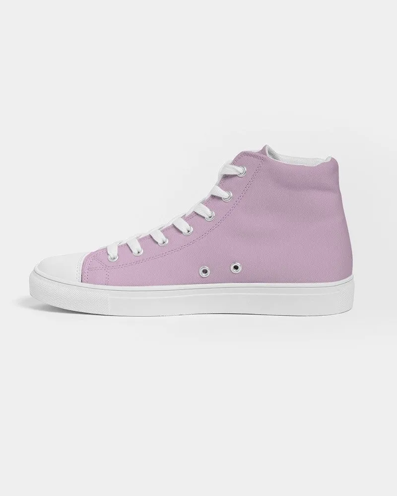 Pale Pastel Magenta Purple Women's High-top Canvas Sneakers | Women's | Bright Pale Pastel Magenta Purple | C8M30Y0K0