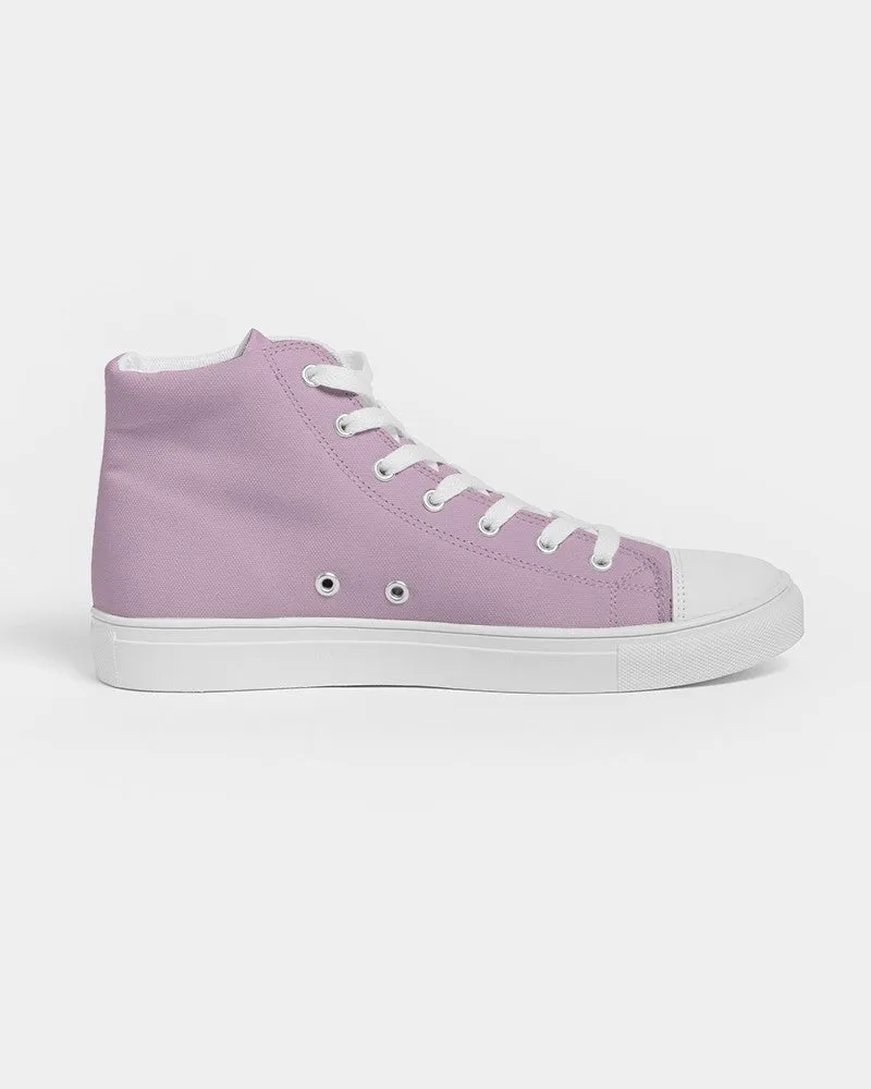 Pale Pastel Magenta Purple Women's High-top Canvas Sneakers | Women's | Bright Pale Pastel Magenta Purple | C8M30Y0K0