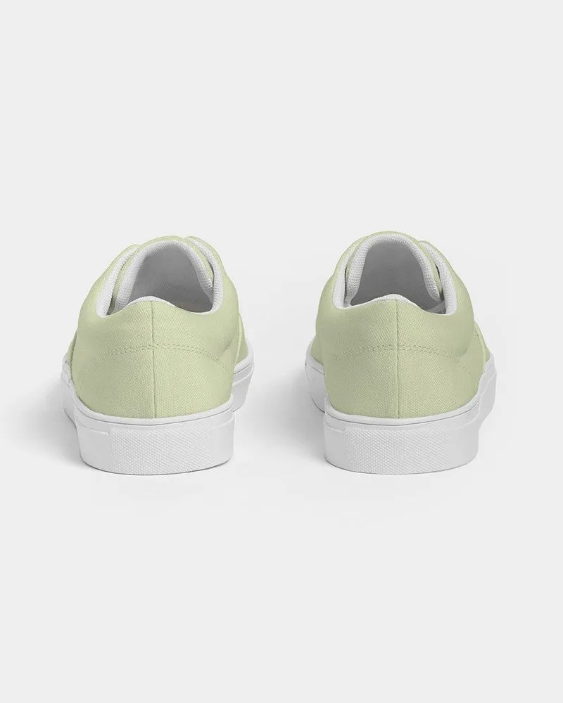 Pale Pastel Yellow Warm Green Women's Canvas Sneakers | Women's | Bright Pale Pastel Yellow Warm Green | C8M0Y30K0