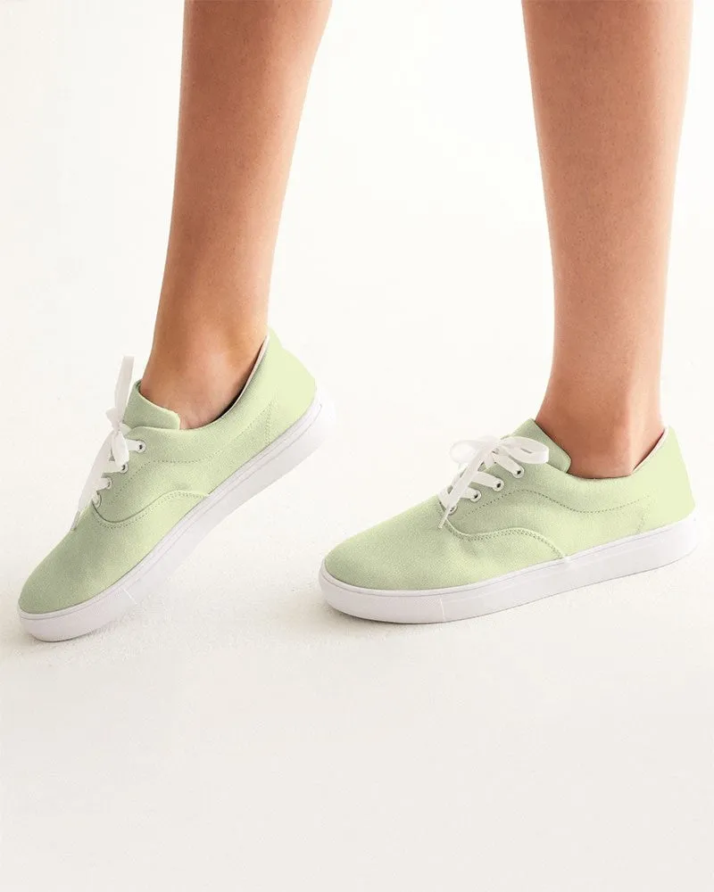 Pale Pastel Yellow Warm Green Women's Canvas Sneakers | Women's | Bright Pale Pastel Yellow Warm Green | C8M0Y30K0