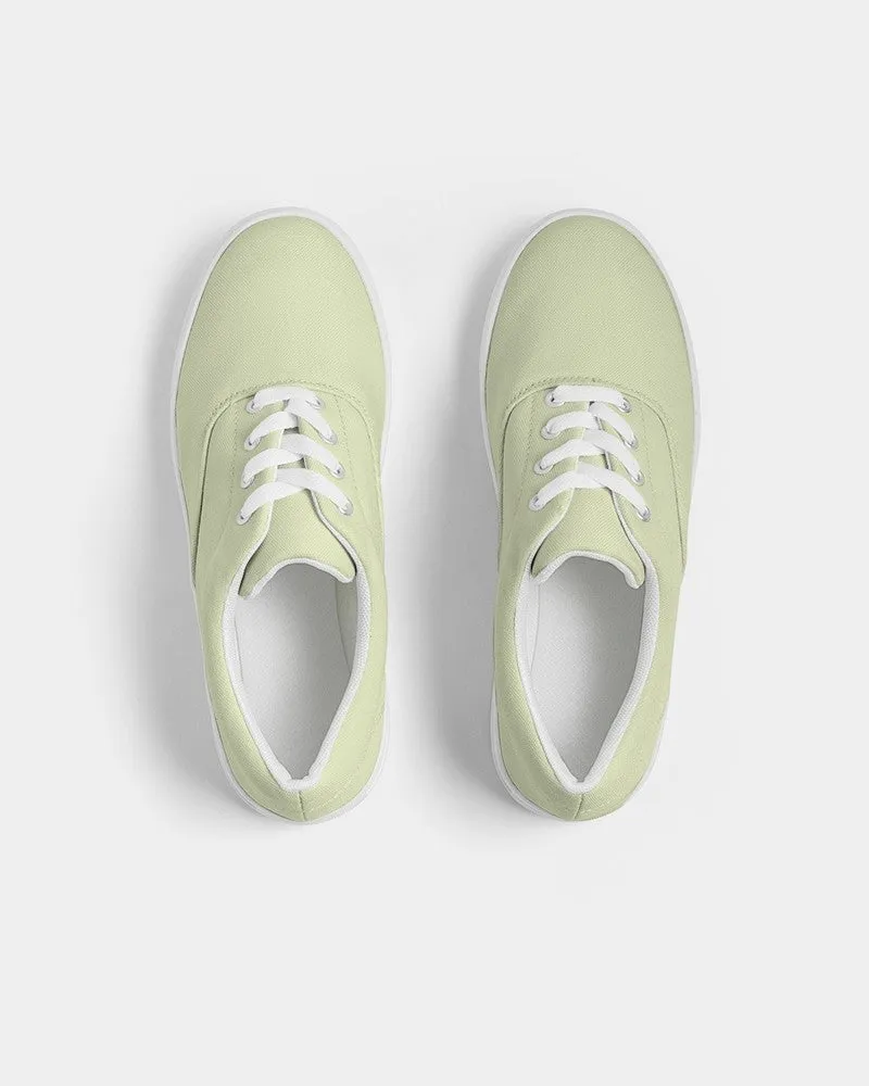 Pale Pastel Yellow Warm Green Women's Canvas Sneakers | Women's | Bright Pale Pastel Yellow Warm Green | C8M0Y30K0