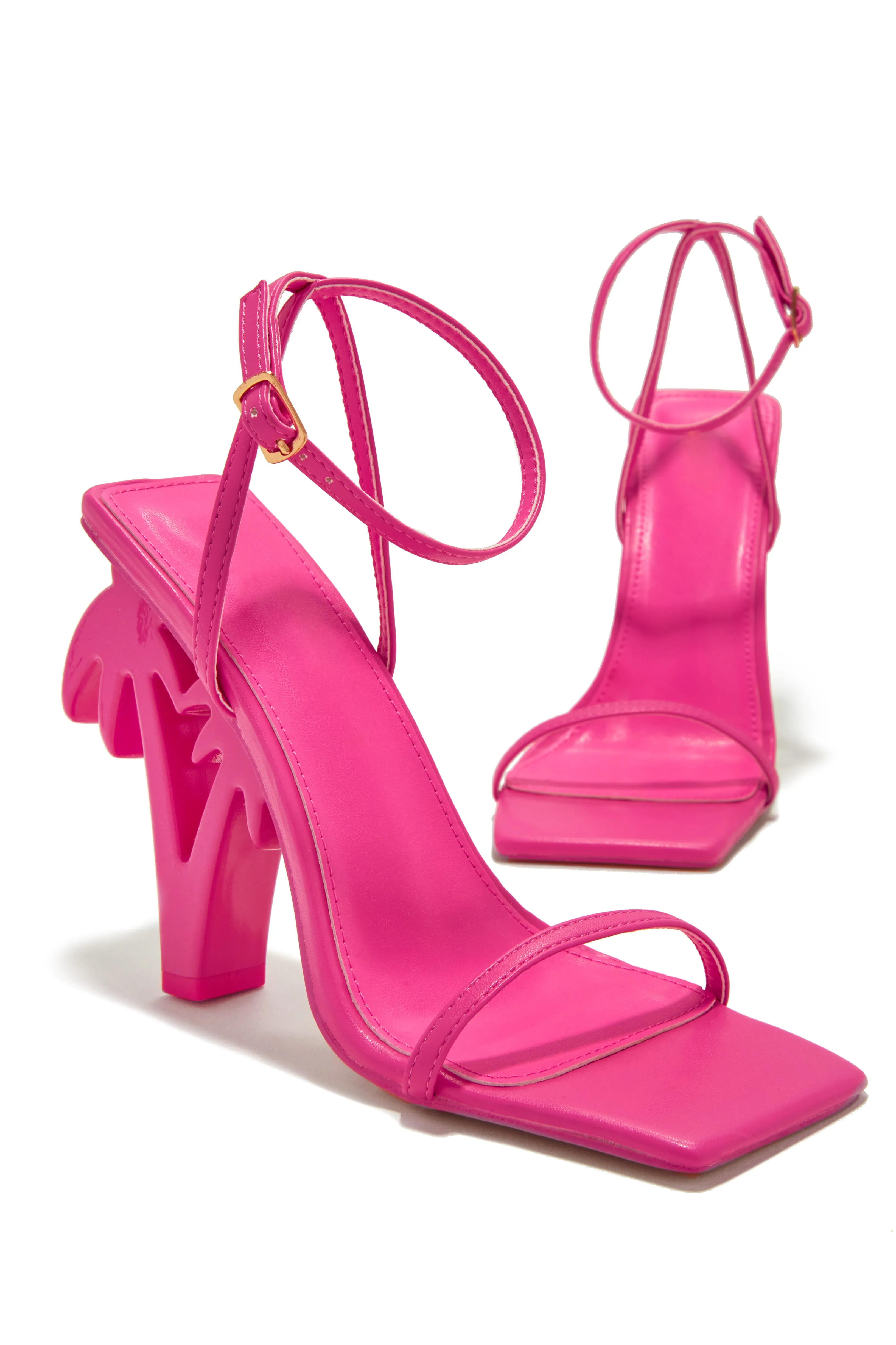 Palm Springs Palm Tree High Heels - Pink