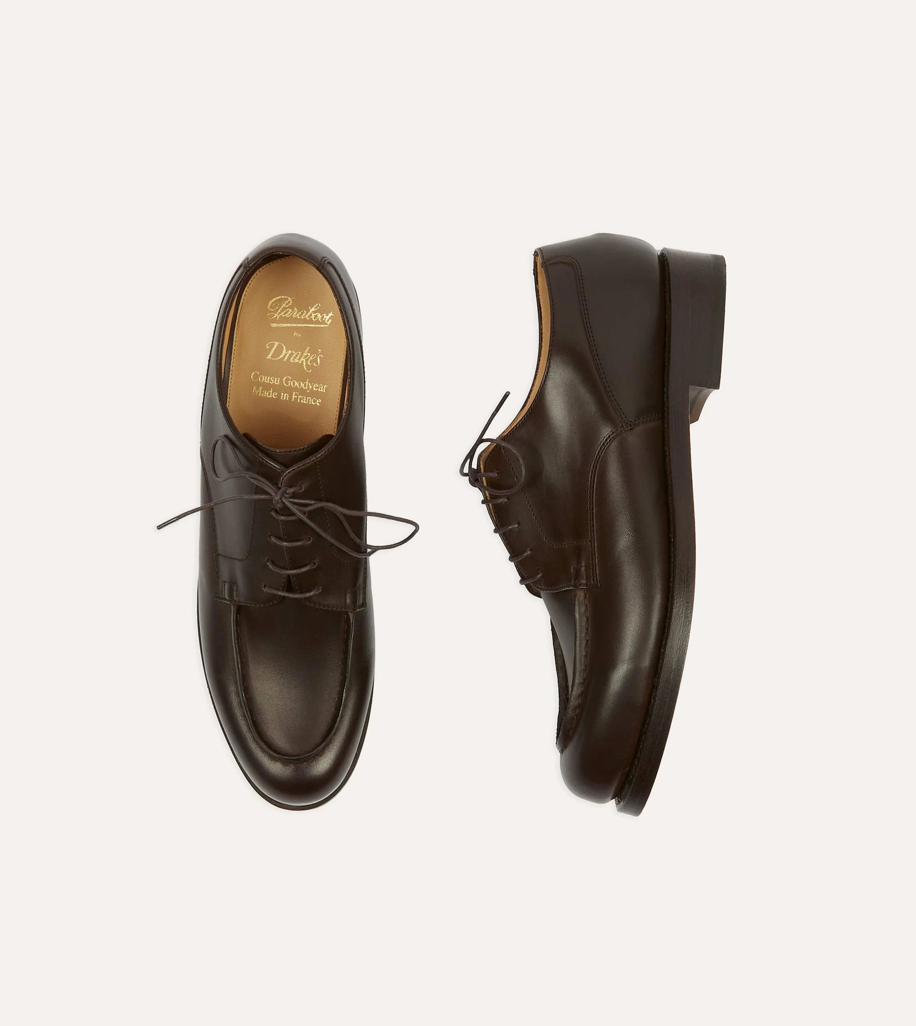 Paraboot Chambord Brown Calf Leather Derby Shoe