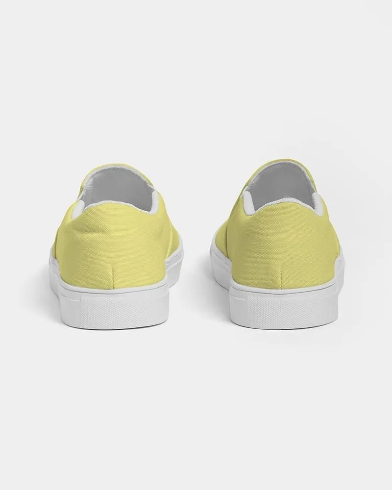 Pastel Yellow Slip-On Canvas Sneakers | Men's | Bright Pastel Yellow | C0M0Y60K0