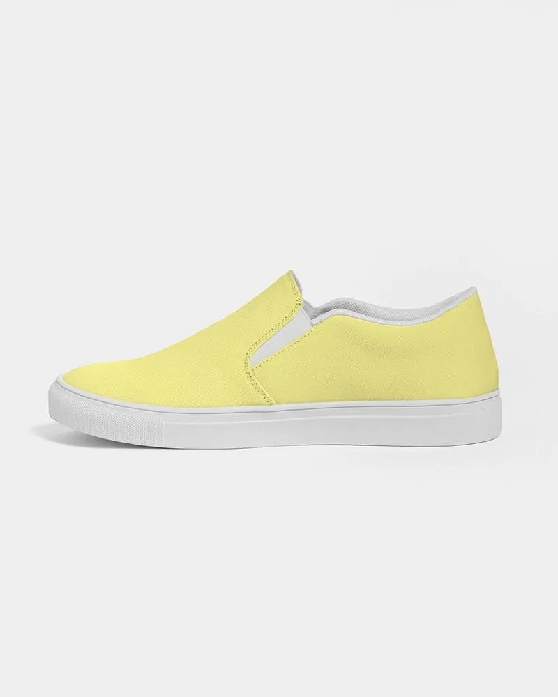 Pastel Yellow Slip-On Canvas Sneakers | Men's | Bright Pastel Yellow | C0M0Y60K0