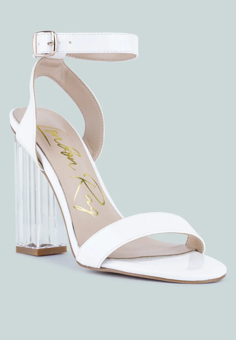 Poloma Clear Block Heel Party Sandals