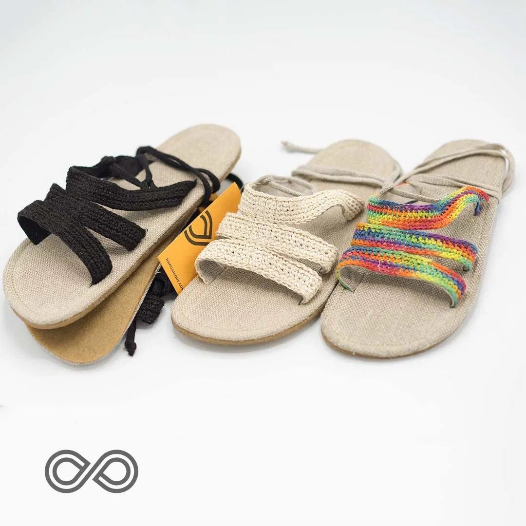 SEAWALL Organic Hemp Lace-up Sandals (Unisex)