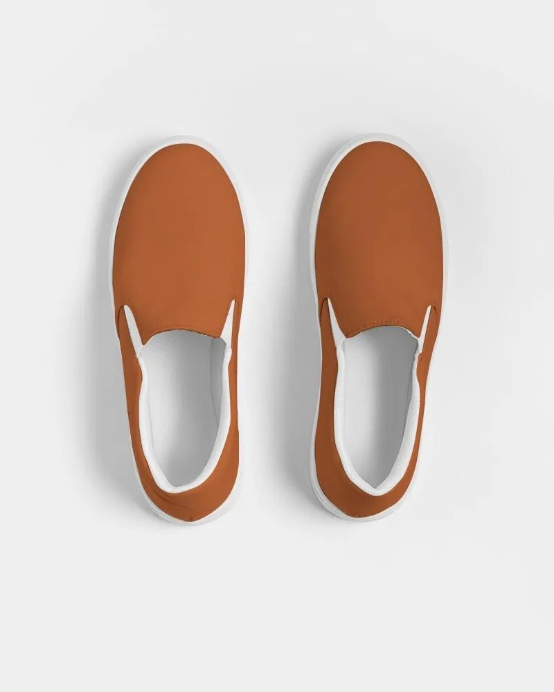 Shaded Orange Slip-On Canvas Sneakers | Women's | C0M75Y100K30