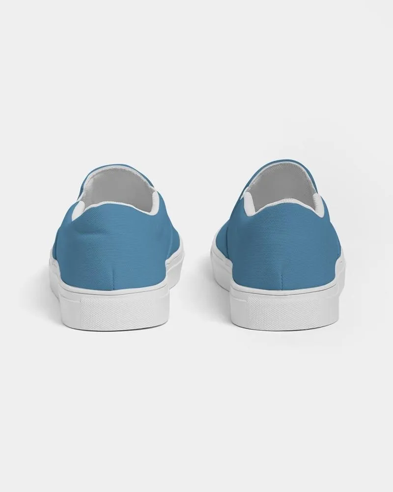 Shaded Pastel Cyan Slip-On Canvas Sneakers | Men's | C60M15Y0K30