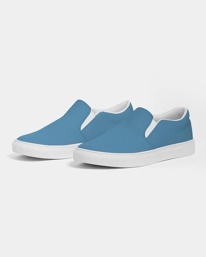 Shaded Pastel Cyan Slip-On Canvas Sneakers | Men's | C60M15Y0K30