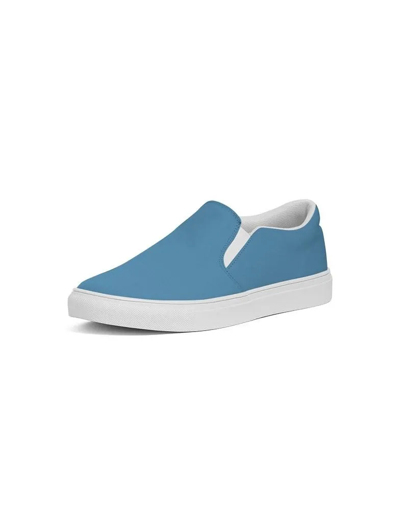 Shaded Pastel Cyan Slip-On Canvas Sneakers | Men's | C60M15Y0K30