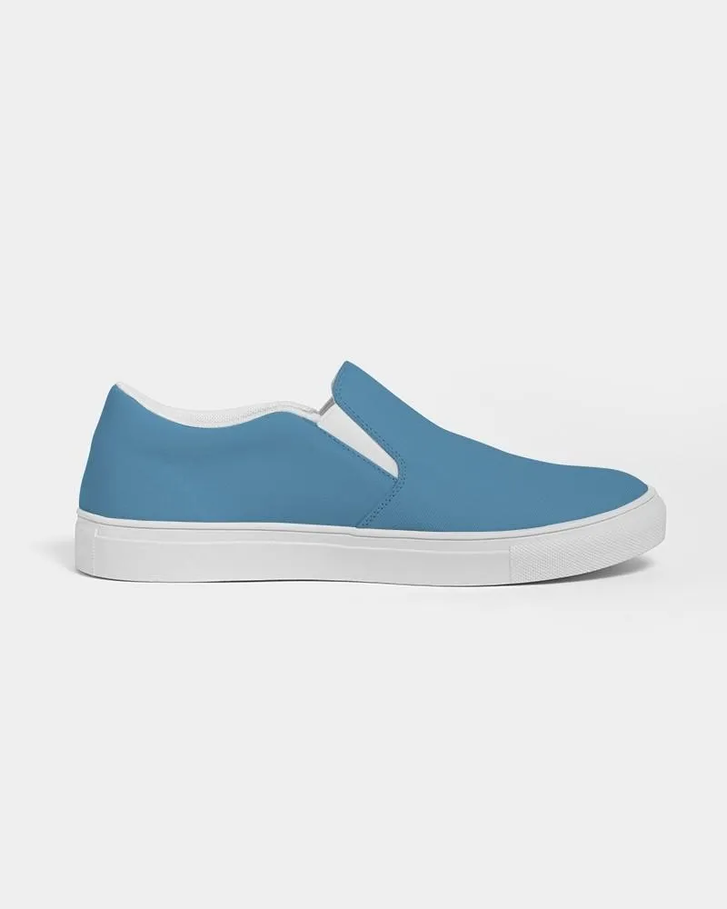 Shaded Pastel Cyan Slip-On Canvas Sneakers | Men's | C60M15Y0K30