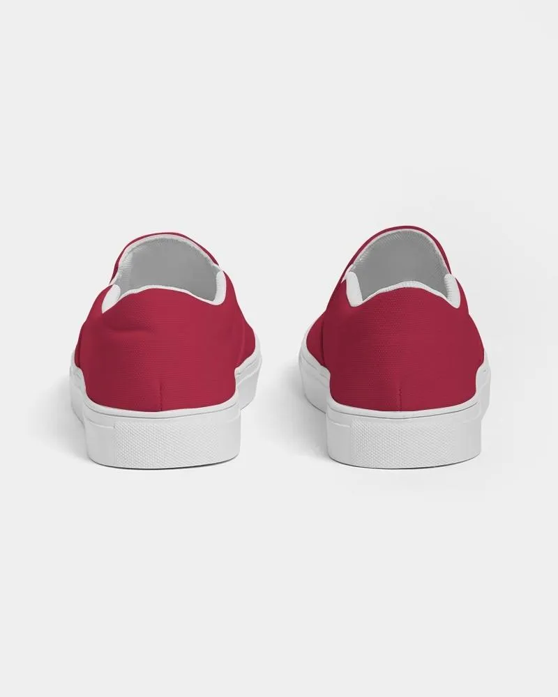 Shaded Red Slip-On Canvas Sneakers | Men's | C0M100Y75K30